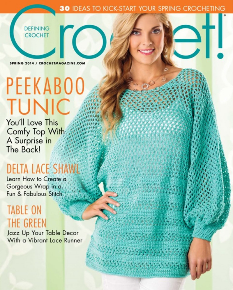  featured on the Crochet! cover from March 2014