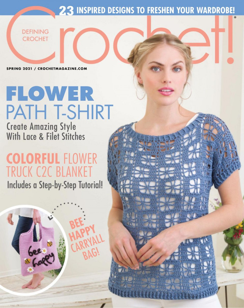  featured on the Crochet! cover from March 2021