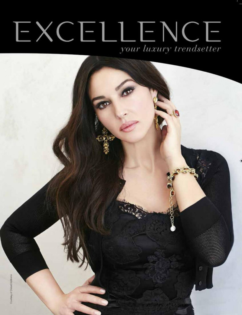 Monica Bellucci featured on the Excellence cover from October 2016
