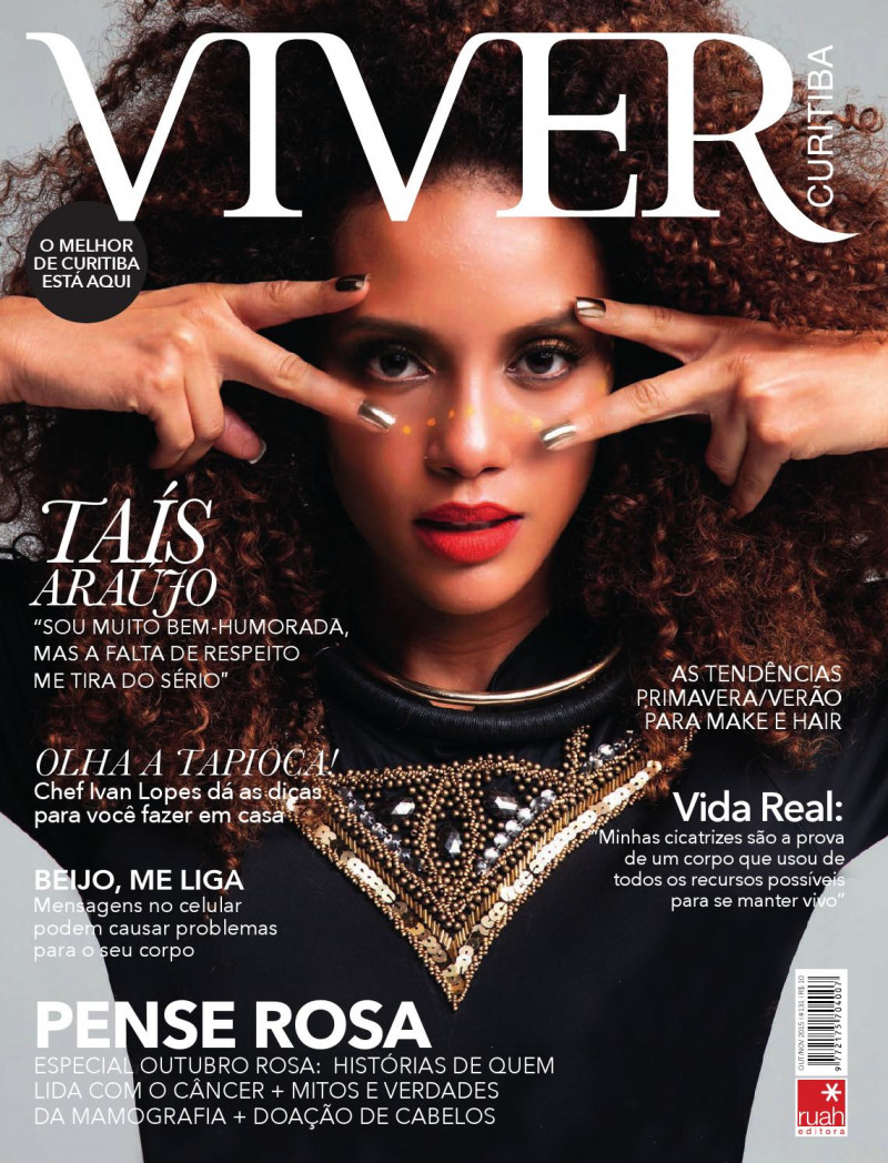 Tais Araujo featured on the Viver Curitiba cover from October 2015