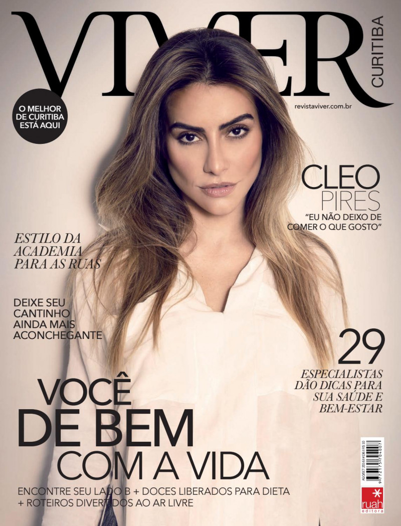 Cleo Pires featured on the Viver Curitiba cover from August 2016