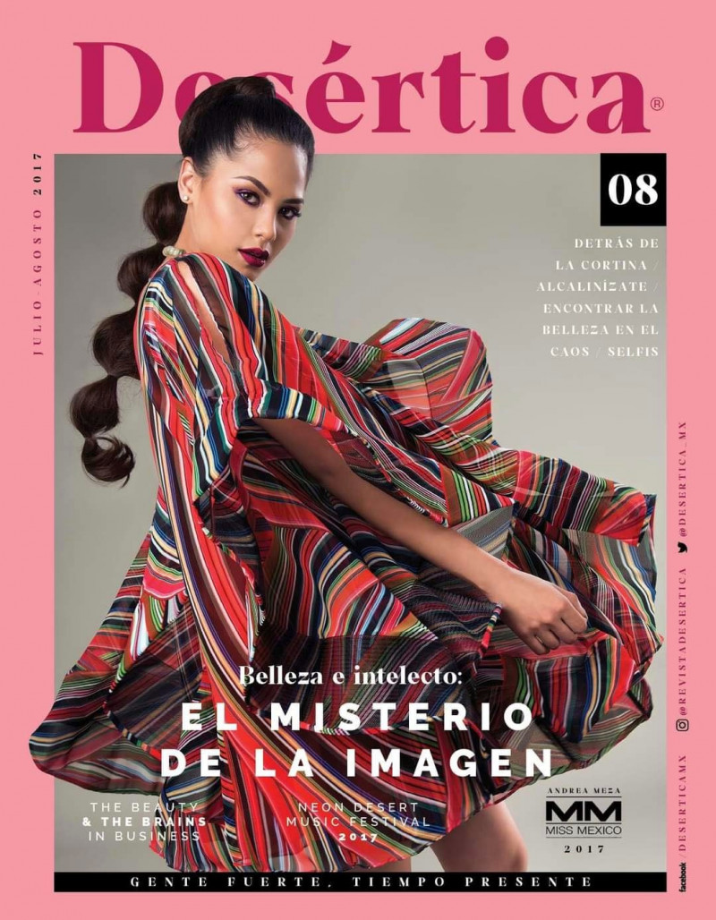 Andrea Meza featured on the Desertica cover from July 2017