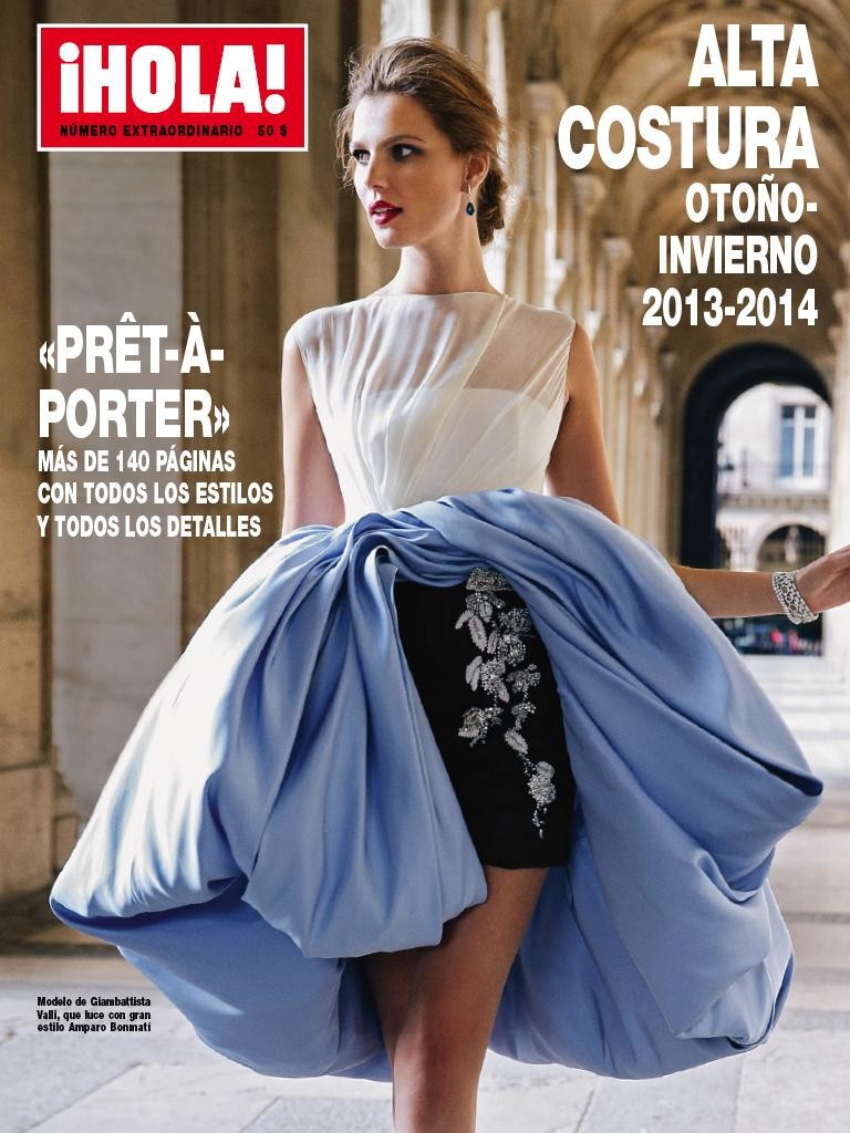 Amparo Bonmati featured on the Hola! Alta Costura Mexico cover from September 2013