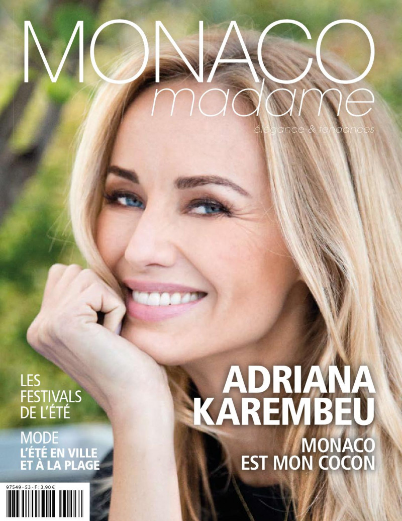 Adriana Sklenarikova Karembeu featured on the Monaco Madame cover from April 2015