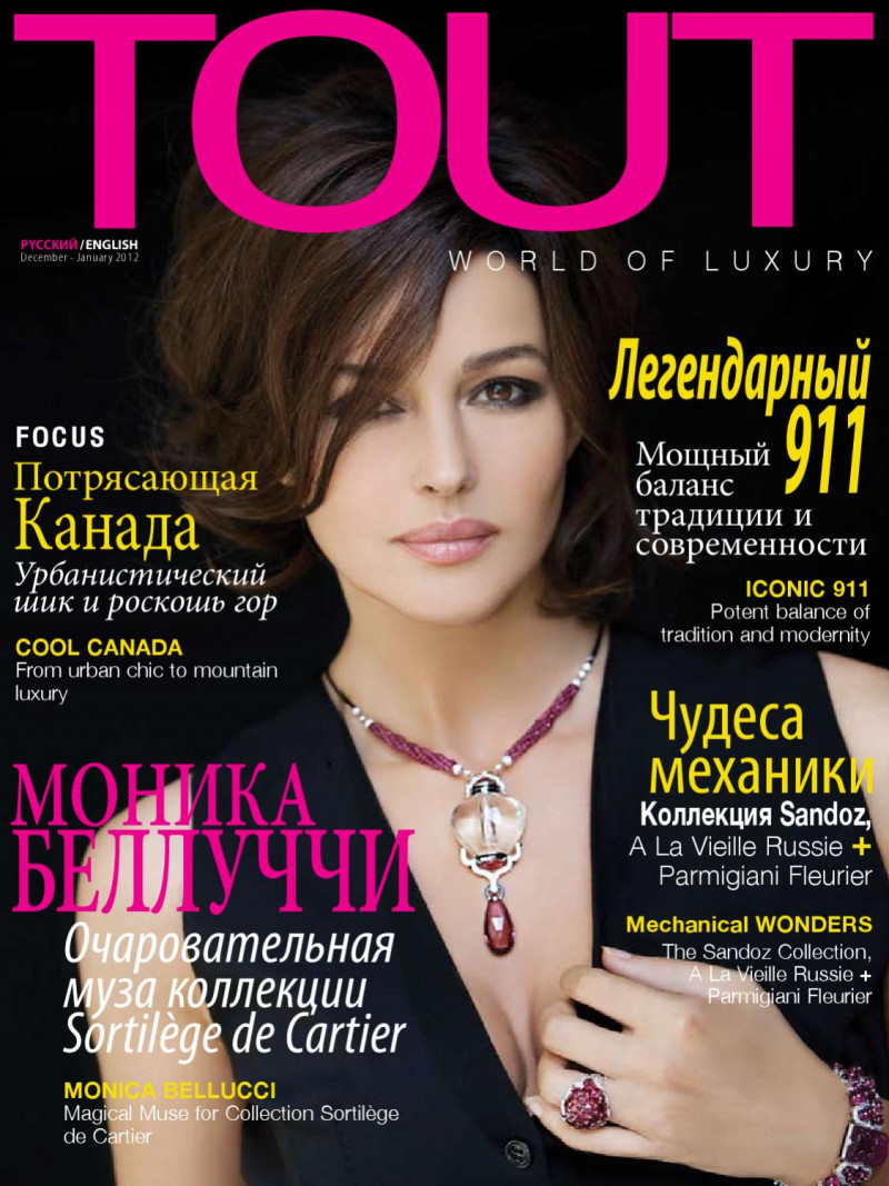 Monica Bellucci featured on the Tout cover from December 2011