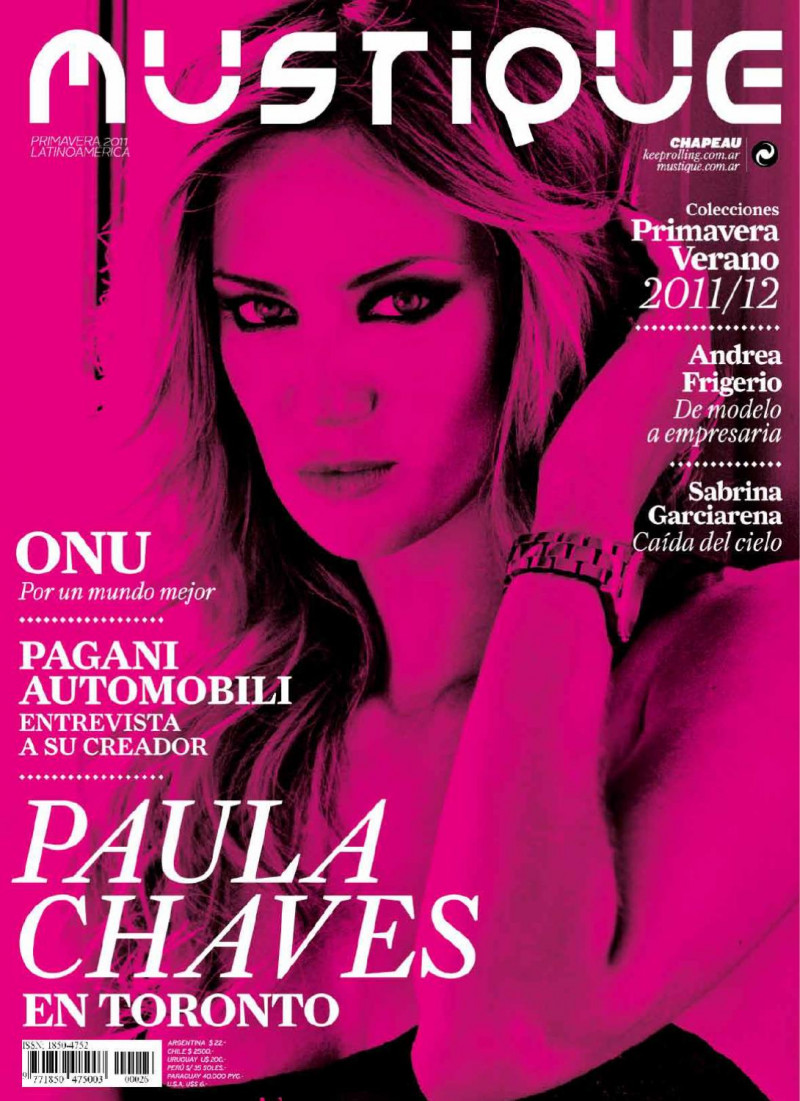 Paula Chaves featured on the Mustique cover from March 2011