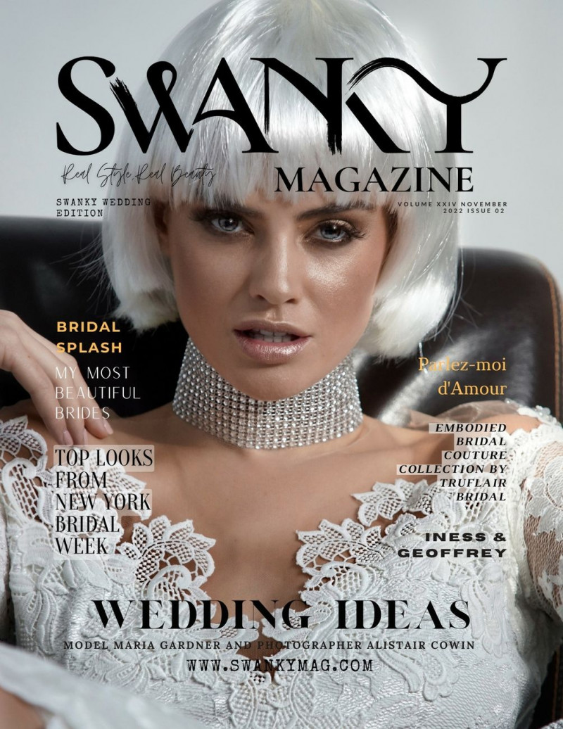 Maria Gardner featured on the Swanky Magazine cover from November 2022