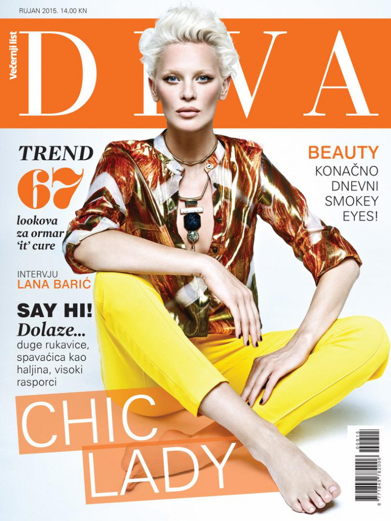 Tatjana Saric featured on the Diva Croatia cover from September 2015