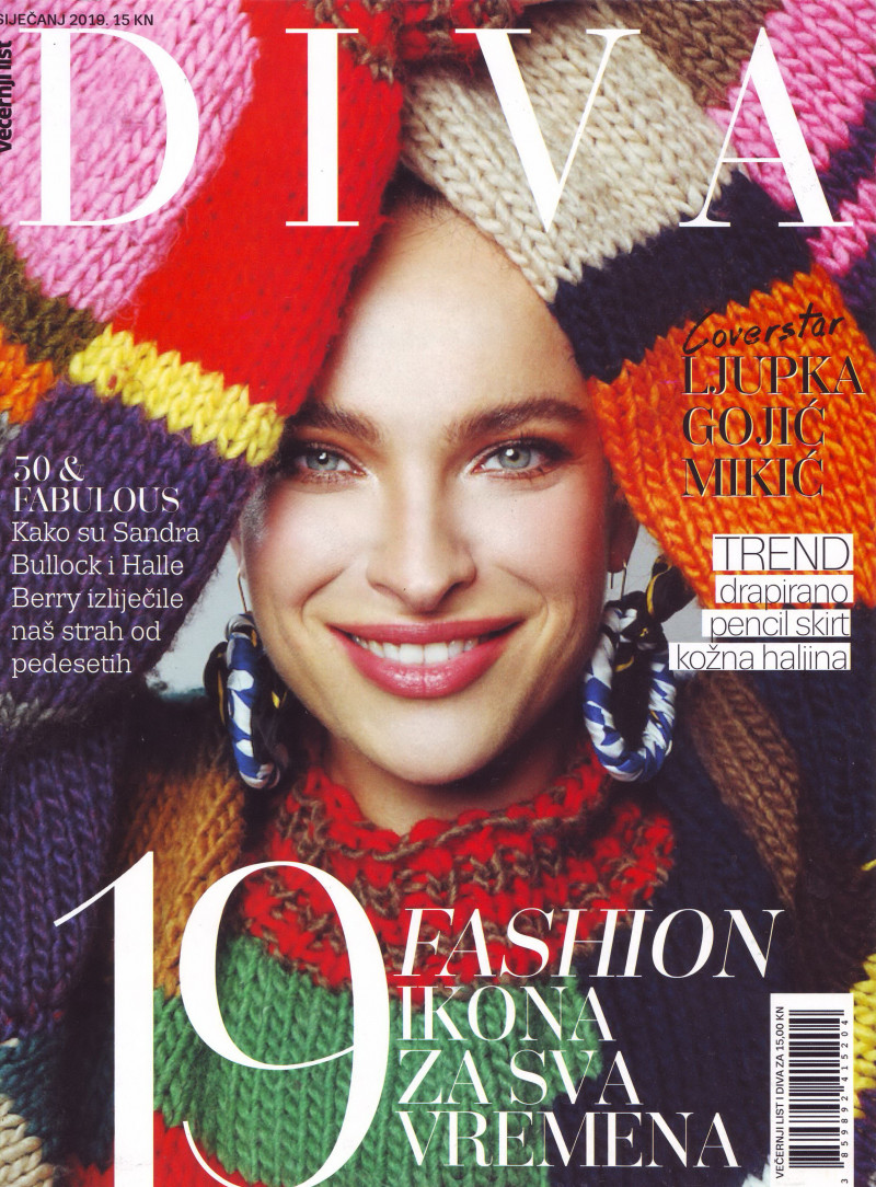 Ljupka Gojic featured on the Diva Croatia cover from January 2019