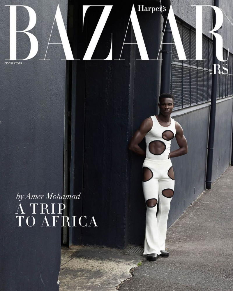 Andrew Chukwuka featured on the HarpersBazaar.rs cover from April 2023