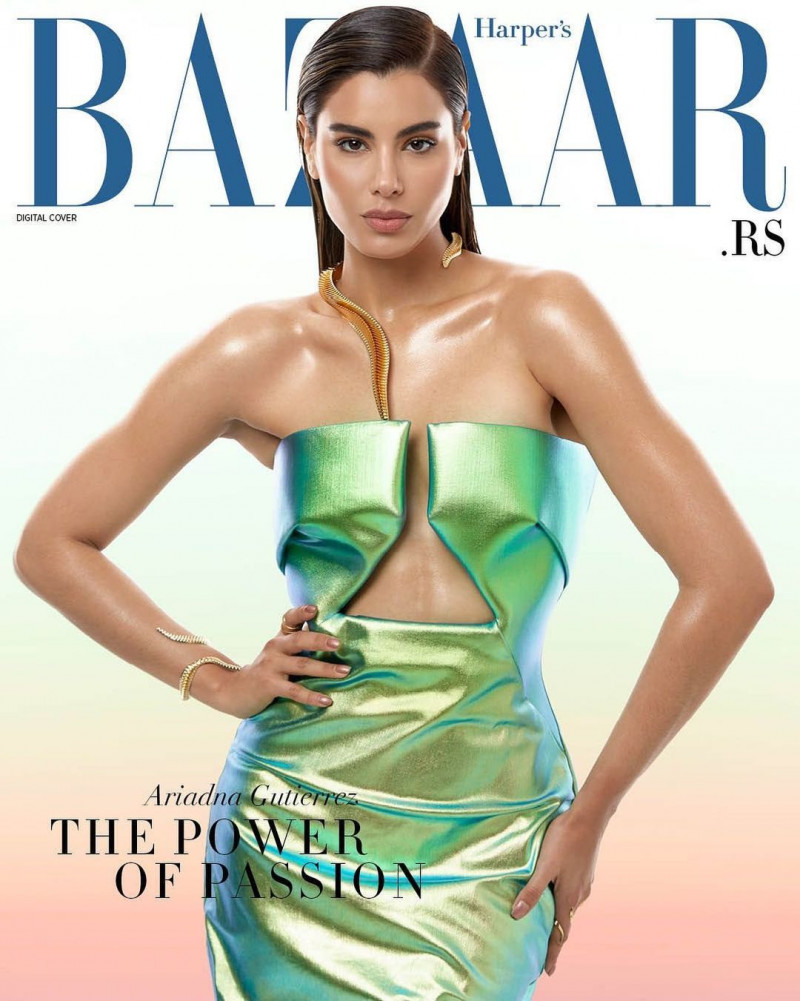 Ariadna Gutierrez featured on the HarpersBazaar.rs cover from April 2023