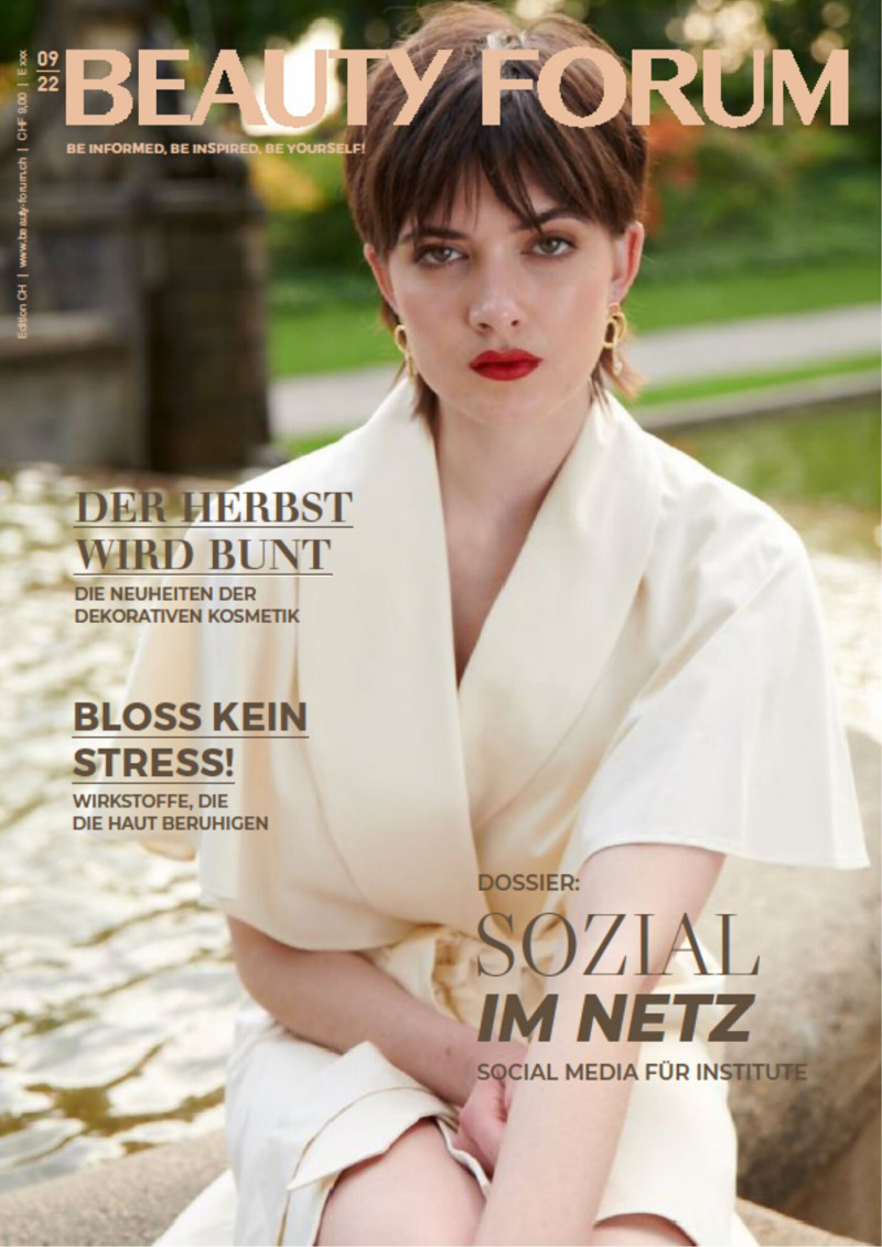  featured on the Beauty Forum Switzerland cover from September 2022