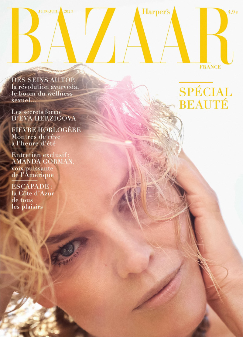 Eva Herzigova featured on the Harper\'s Bazaar France cover from June 2023