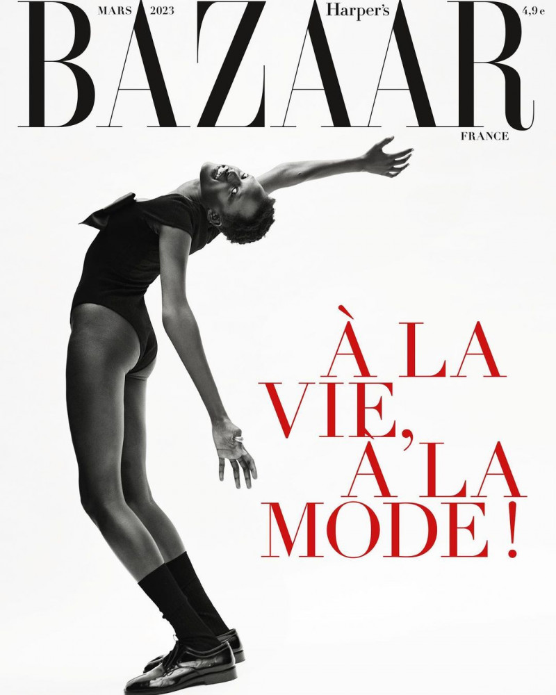 Alaato Jazyper featured on the Harper\'s Bazaar France cover from March 2023