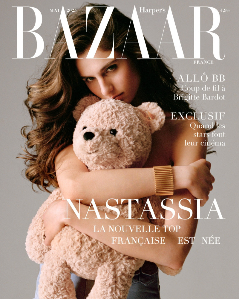 Nastassia Legrand featured on the Harper\'s Bazaar France cover from May 2025