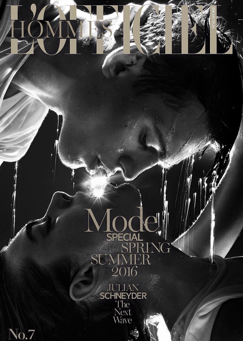Melanie Smith featured on the L\'Officiel Hommes Singapore cover from March 2016