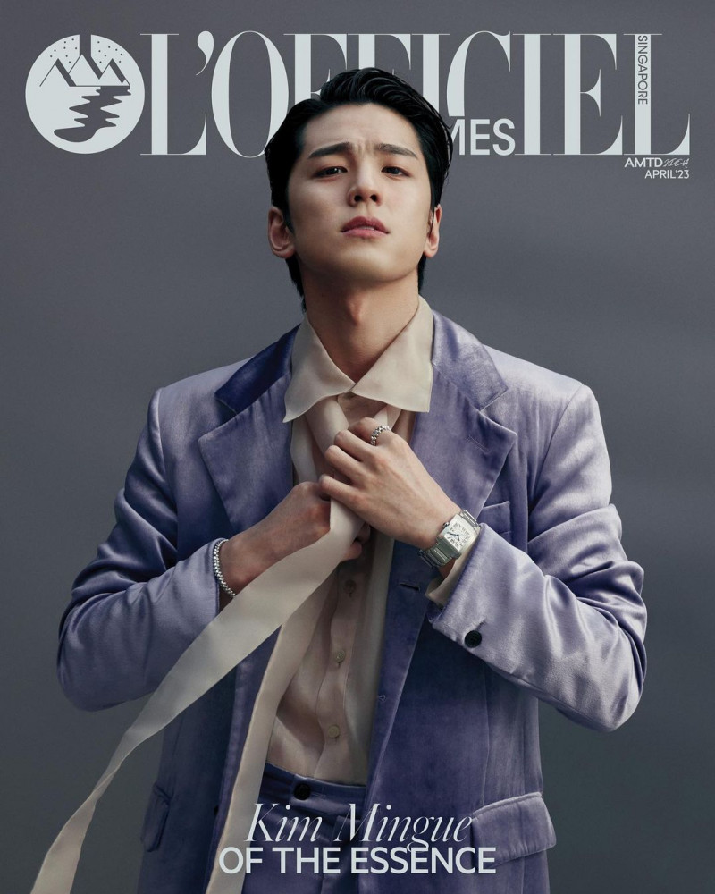 Kim Mingue featured on the L\'Officiel Hommes Singapore cover from April 2023