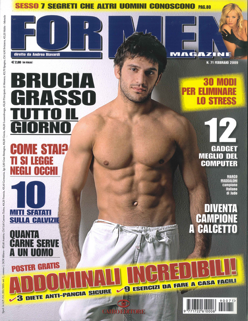 Marco Maddaloni featured on the For Men Magazine cover from February 2009