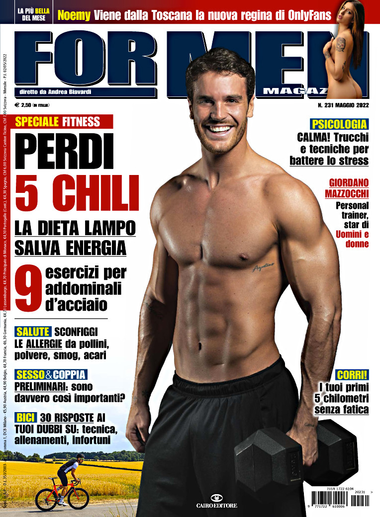 Giordano Mazzocchi featured on the For Men Magazine cover from May 2011