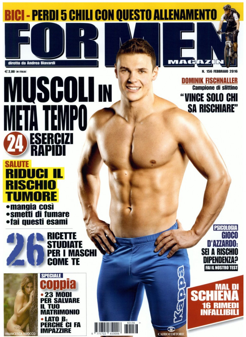 Dominik Fischnaller featured on the For Men Magazine cover from February 2016