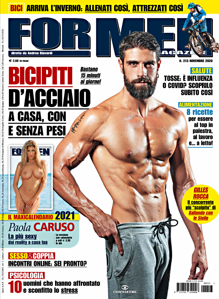 Gilles Rocca featured on the For Men Magazine cover from November 2020