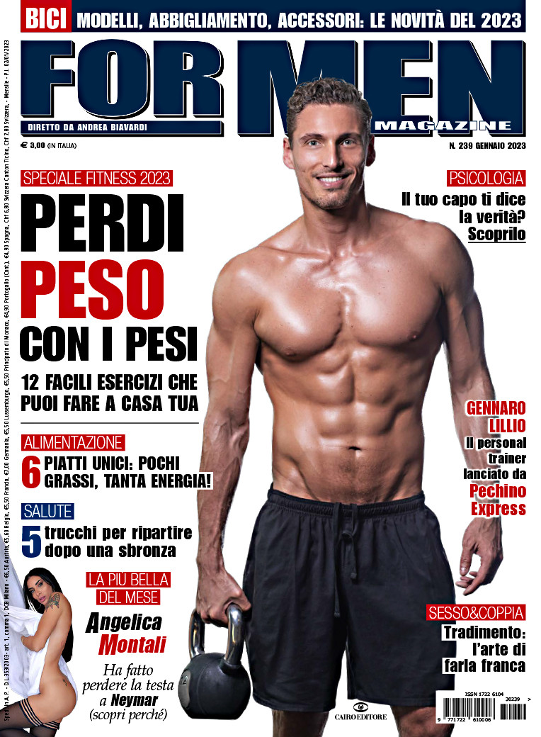 Gennaro Lillio featured on the For Men Magazine cover from January 2023