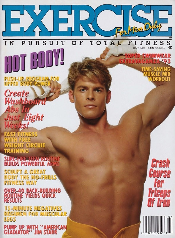  featured on the Exercise For Men Only cover from July 1993