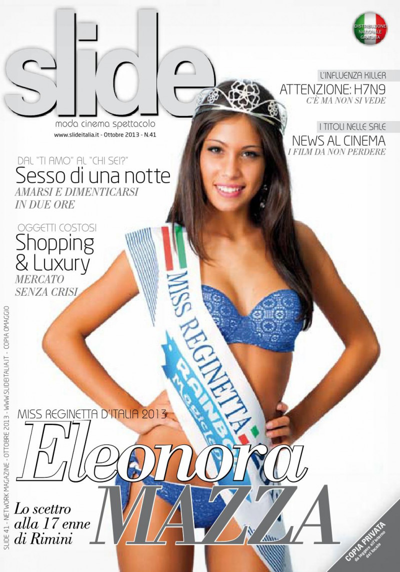 Eleonora Mazza featured on the Slide cover from October 2013