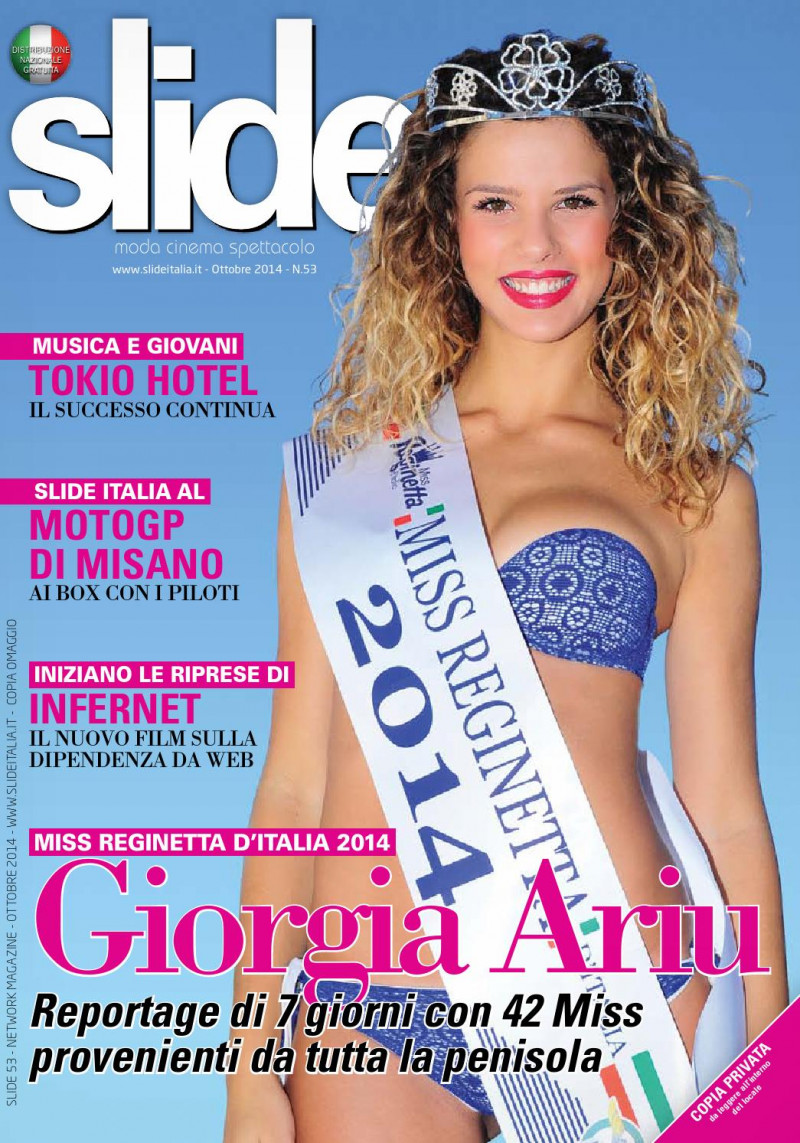Giorgia Ariu featured on the Slide cover from October 2014