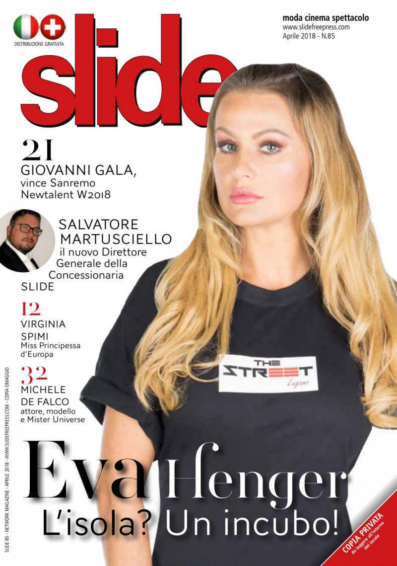 Eva Henger featured on the Slide cover from April 2018