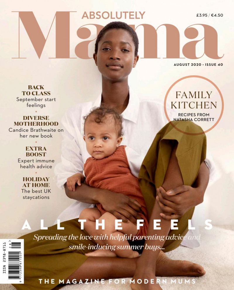  featured on the Absolutely Mama UK cover from August 2020