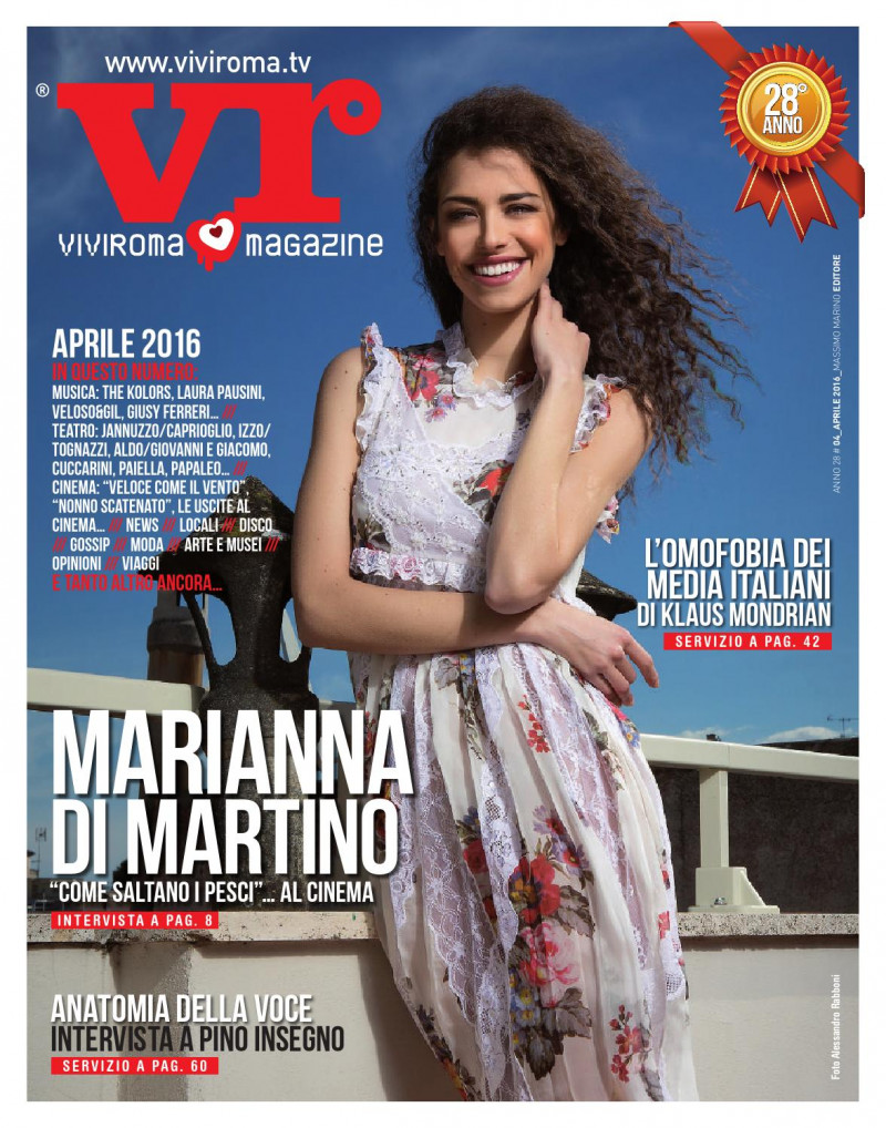 Marianna Di Martino featured on the Viviroma cover from April 2016