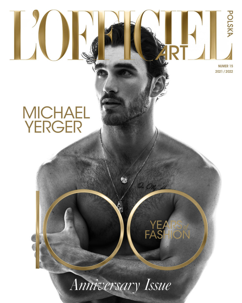 Michael Yerger featured on the L\'Officiel Hommes Poland cover from December 2021