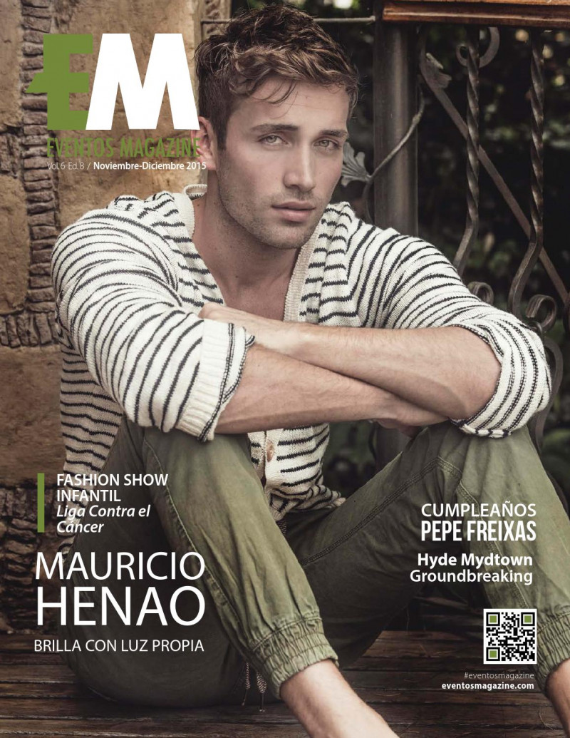 Mauricio Henao featured on the Eventos Magazine cover from November 2015