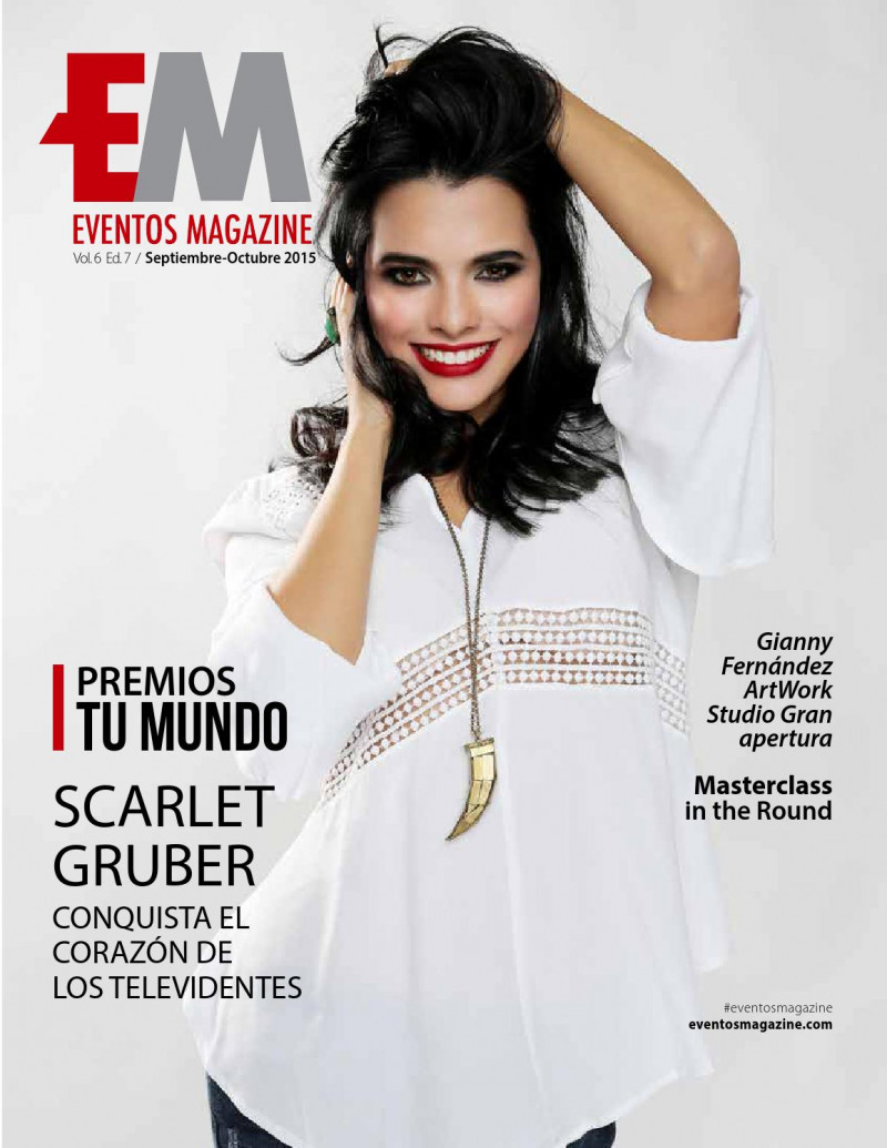 Scarlet Gruber featured on the Eventos Magazine cover from September 2015