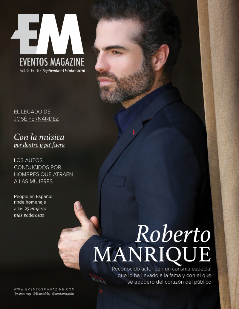 Roberto Manrique featured on the Eventos Magazine cover from September 2016