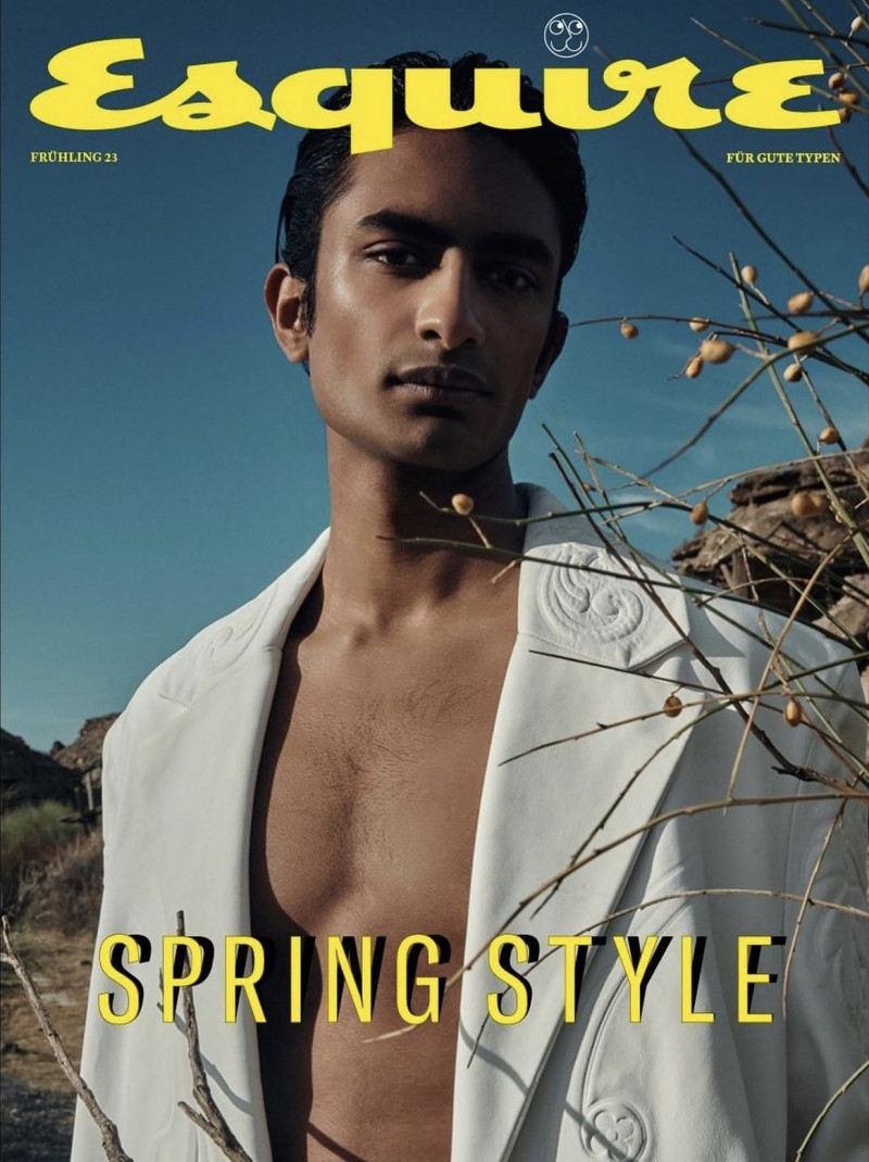 Rishi Robin featured on the Esquire Germany cover from March 2023