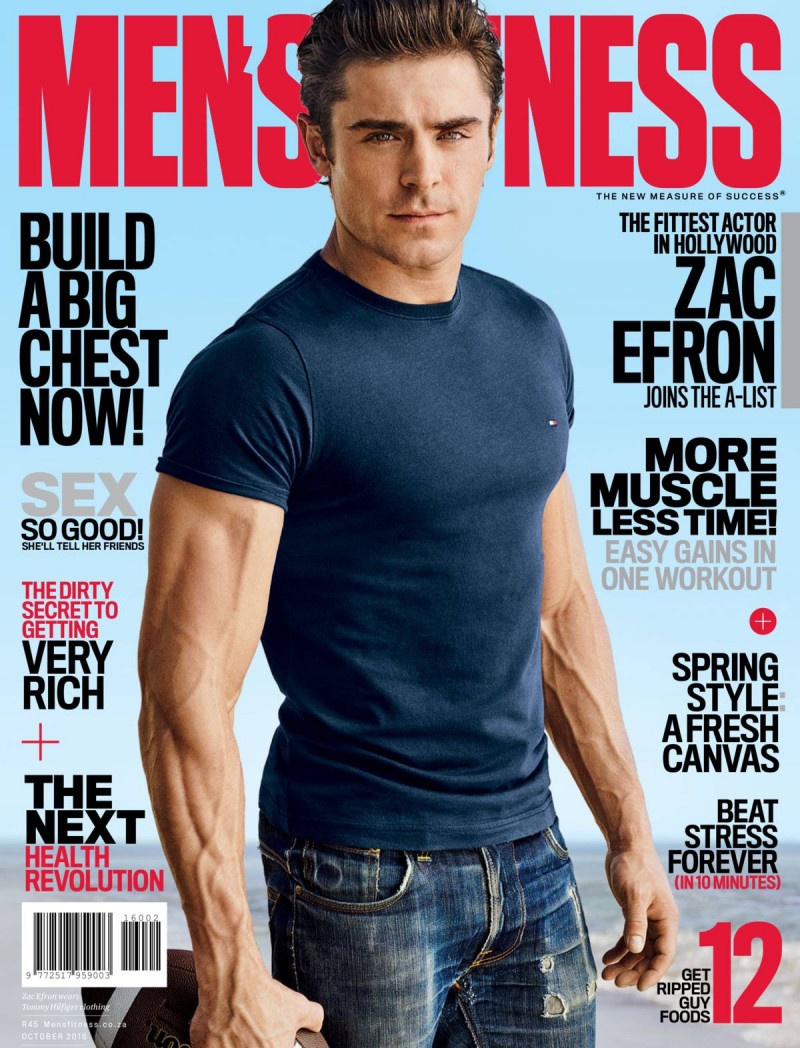 Zac Efron featured on the Men\'s Fitness South Africa cover from October 2016