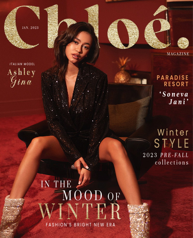 Ashley Gina featured on the Chloe USA cover from January 2023