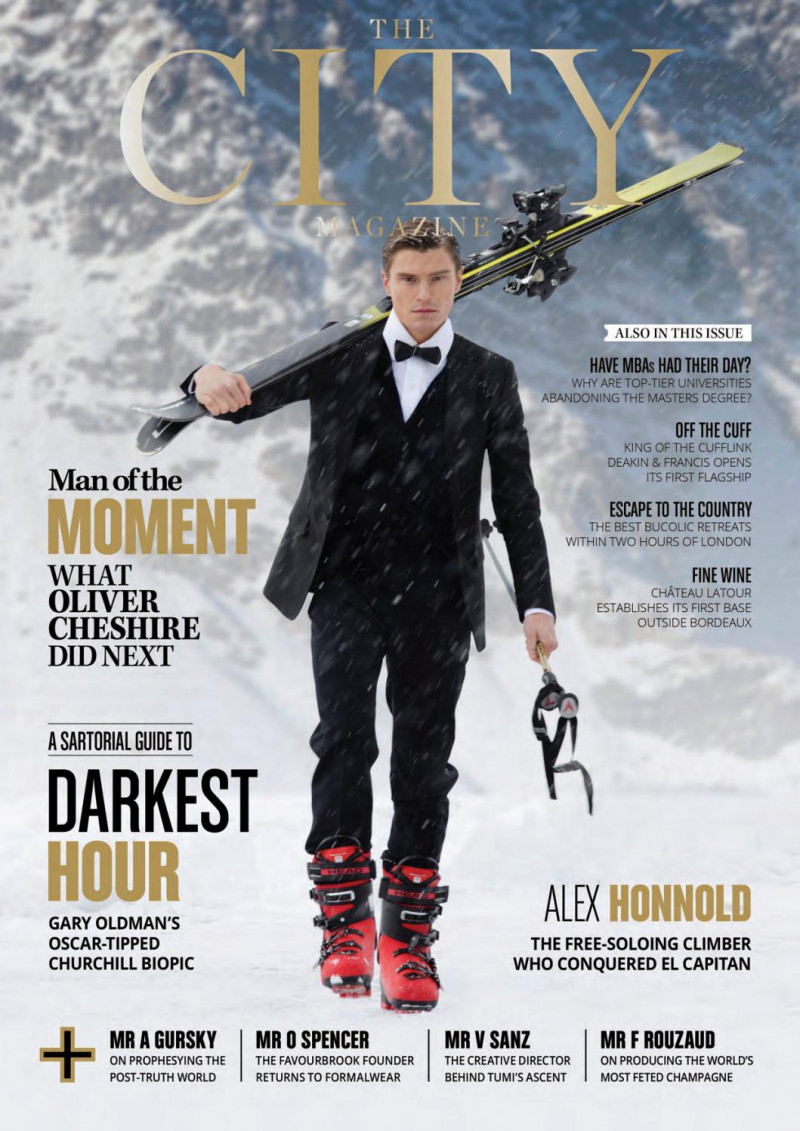 Oliver Cheshire featured on the The City Magazine cover from January 2018