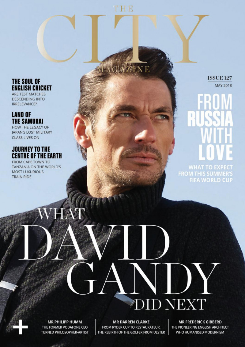 David Gandy featured on the The City Magazine cover from May 2018