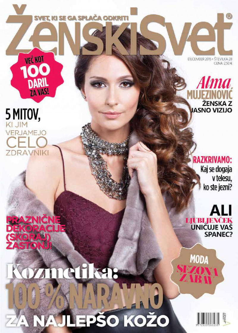 Alma Mujezinovic featured on the ZenskiSvet cover from December 2015