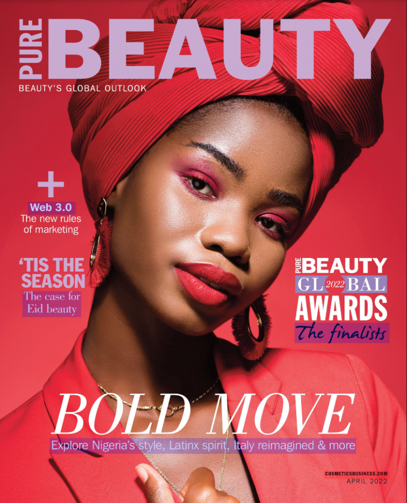  featured on the Pure Beauty cover from April 2022