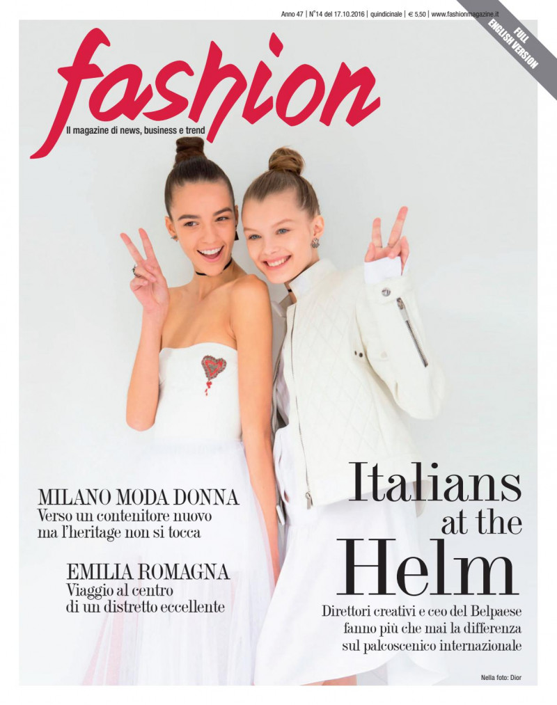  featured on the Fashion Italy cover from October 2016