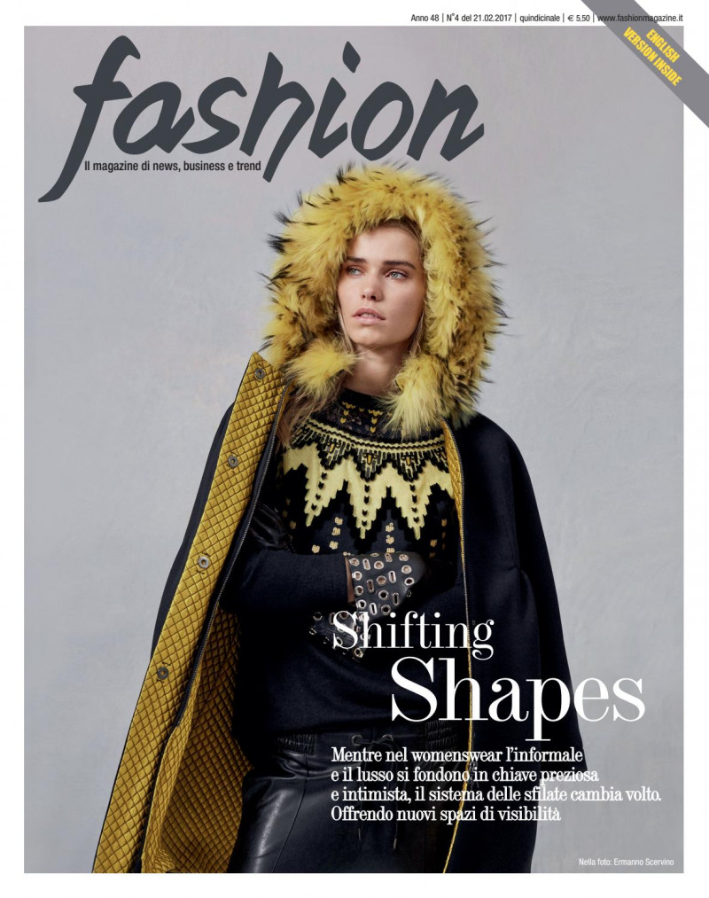  featured on the Fashion Italy cover from February 2017