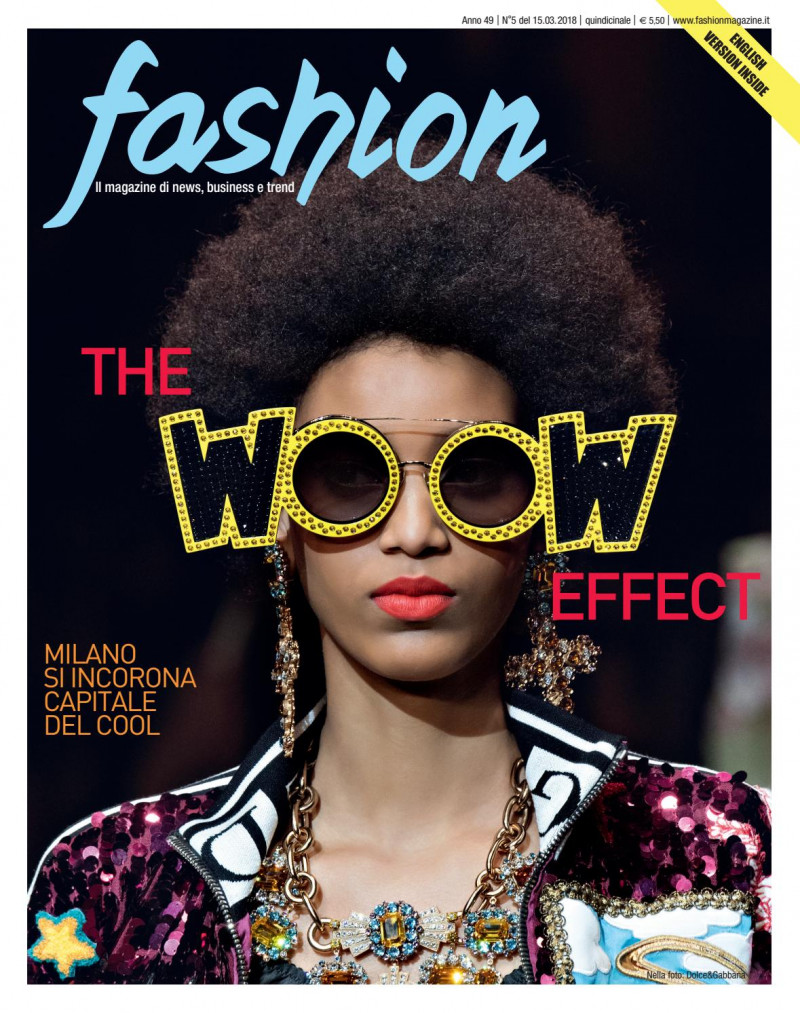  featured on the Fashion Italy cover from March 2018