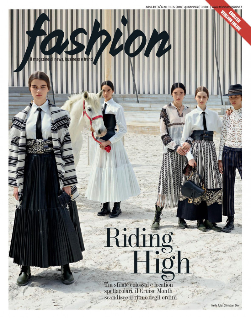  featured on the Fashion Italy cover from May 2018