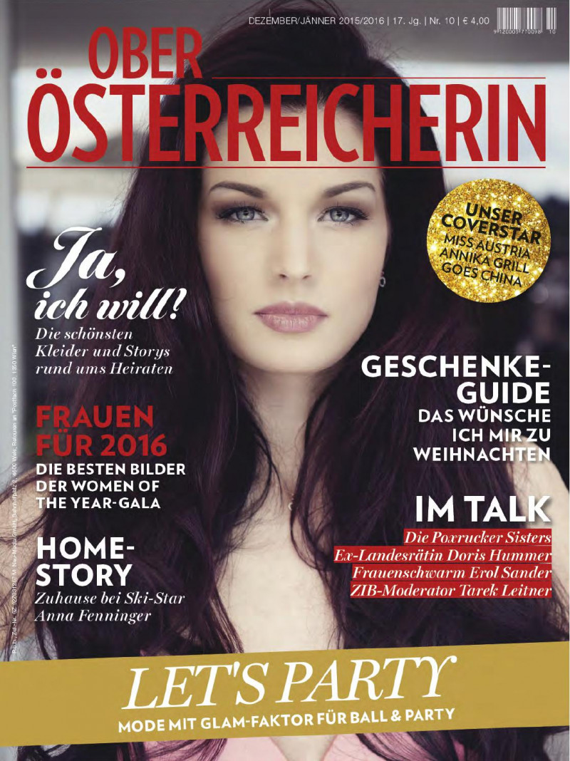 Annika Grill featured on the Ober Osterreicherin cover from December 2015