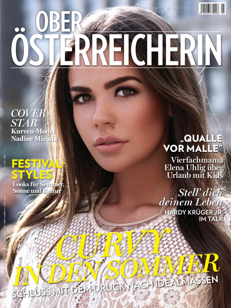 Nadine Mirada featured on the Ober Osterreicherin cover from June 2018