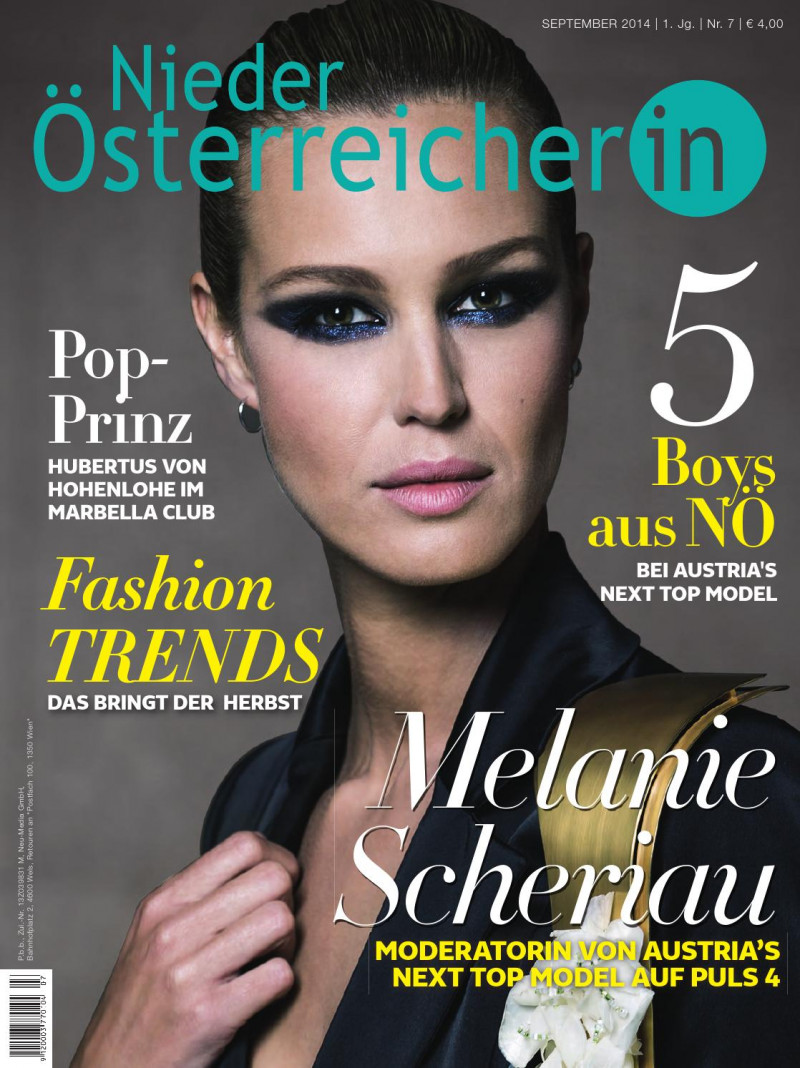 Melanie Scheriau featured on the Nieder Osterreicherin cover from September 2014